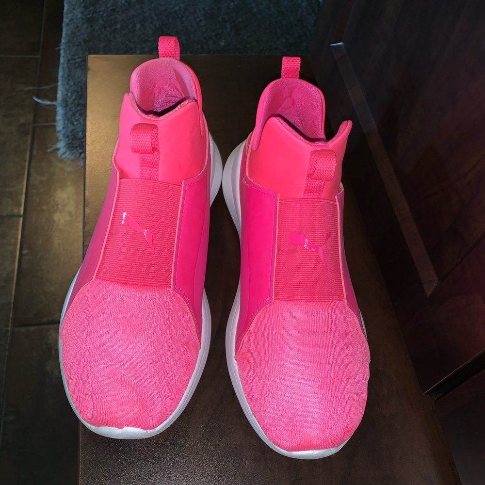 Puma Rebel Mid Shoes in Pink - Barely worn 7.5